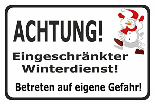 Melis-Folienwerkstatt Schild Eingeschränkter Winterdienst - 15x10cm - 3mm Aluverbund – 20 VAR S00018-098-A