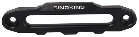 Sinoking 10＂ Winch Aluminum Hawse Fairlead for 8000-15000 LBS Synthetic Rope Winch Black