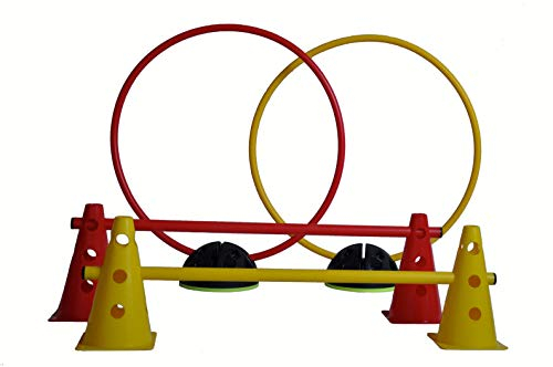 LA-24 Agility Hürden und Reifen-Set (rot, gelb)