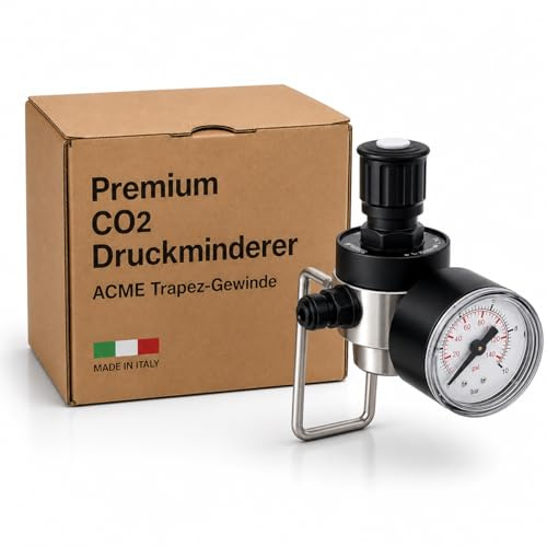 SPRUDELUX CO2 Druckminderer zur Verwendung handelsüblichen 425g CO2 Zylindern geeignet für Quooker Cube System 1. & 2. Generation - Wassersprudler Sprudelsystem Sprudelgerät Sprudler. Made in Italy