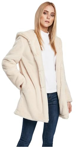 Urban Classics Damen Ladies Hooded Teddy Coat