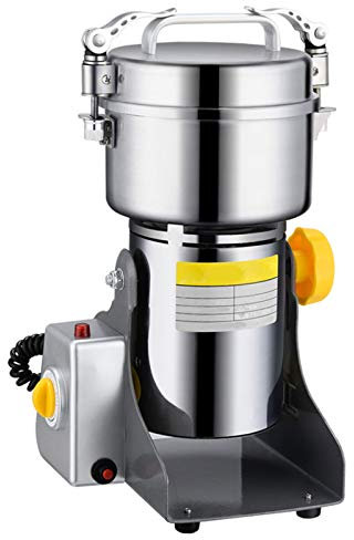 Aocay Electric Pulverizer, Grain Mills Stainless Steel Powder Grinder Multifunction Spice Smash Machine, Electric Smart Herb Grinder 5 Min Timer, Suitable for Dry Items