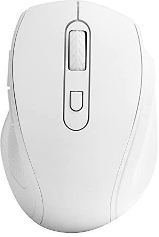 Goshyda Ratón inalámbrico, portátil ergonómico USB 2.4G Bluetooth 5.0 Silent 1600DPI Office/Gaming Mice, para computadora portátil de Escritorio(Blanco)