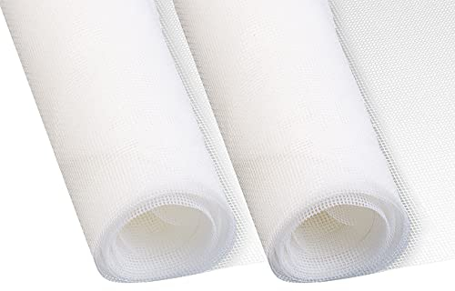 infactory Insektenschutz-Vorhang: 2erSet Insektenschutzgitter aus UVbeständigem Fiberglas,100x250cm,weiß (Fliegennetz Meterware, Mückenschutz-Gitter, Klettband)
