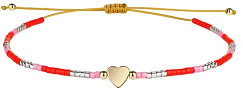 KELITCH Herz-Fürm Perlen Armbänder Bunte Miyuki Perlen Armbänder Charm Anpassung Perlen Armbänder Für Damen Schmuck