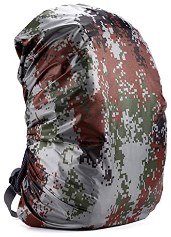SINAIRSOFT Housse de pluie imperméable pour sac à dos 20 L-80 L, Camouflage numérique., 50-65L