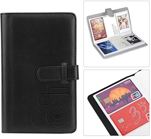 Mini Album Photo, 3 Pouces 96 Pochettes pour Fujifilm Instax Mini Photocard Binder Photo Cases Petit Album Photo Card Holder pour Petite Amie et Freu (Le Noir)