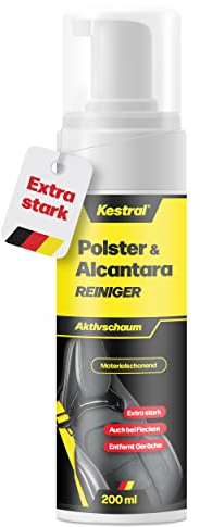 KESTRAL Polster & Alcantarareiniger - Für Tiefenreinigung mit Leichtigkeit - Entfernt hartnäckigste Verschmutzungen - Ideal für Autoinnenraum wie Autositze, Dachhimmel & Textilien Made in Germany