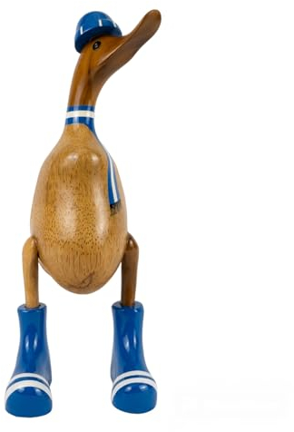 trendforge Dekortation Teakholz Ente Handmade Teakente Dekoartikel für Zuhause Geschenk hochwertig und einzigartig - ca. 27cm