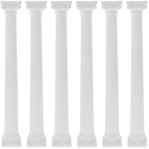 Yardwe Estatua De Columna Griega De Pilar Romano 6 Uds. Columna Romana De Resina Estatuas Griegas Clásicas Decoración De Escritorio De Oficina Escultura Arquitectónica Decoración De Mesa