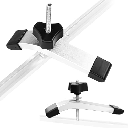 2 Pièces Ensembles Serre Joint Rail de Guidage de Type T, Alliage d'aluminium M8 Pinces à Fente en T pour établi de Serrage et à Dégagement Rapide, Pince de Compression Stable et Flexible