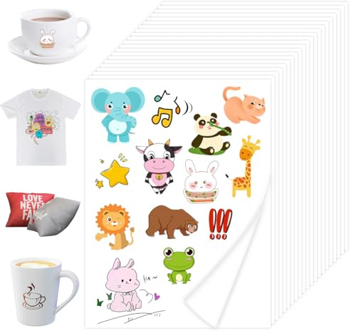 OctBird 30 Stk A4 Selbstklebende Folien,Selbstklebend Folie Druckpapier,Druckerpapier Transparent für Tintenstrahldrucker Laserdrucker,Bedruckbare Klebefolie,Druckerpapier Wasserfest 297x210mm