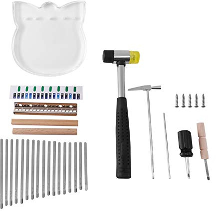 Fcuajdkq Kalimba Daumenklavier, Acryl, 17 Tasten, Musikinstrument zum Basteln, Klavier, Finger, Geschenke für Anfänger (Stil 1)