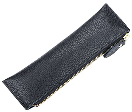 BCOATH Lederstiftetasche Schwarze Stifthalter Stiftschutztasche Einfache Stiftetasche Schule Stifte Aufbewahrungstasche