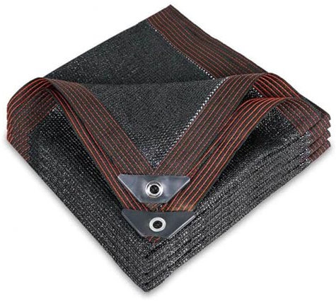 Telo Ombreggiante Occhiellato 4x4 6x8 Vela Teli Ombreggianti da Esterno Teli Ombreggianti Pergola Protezione UV 90-95% Permeabile Traspirante Raffreddamento Reti Giardino,black-4x8m