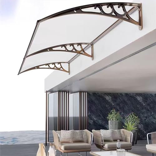 GLMGBP Überdachungen, Türmarkise, Fenster-Regenschutz, PC-Abdeckung, UV-Wasser- und regenbeständig, Gartenüberdachung für den Außenbereich, schlagfest bis 150 kg, Polycarbonat-Abdeckung und Alumini