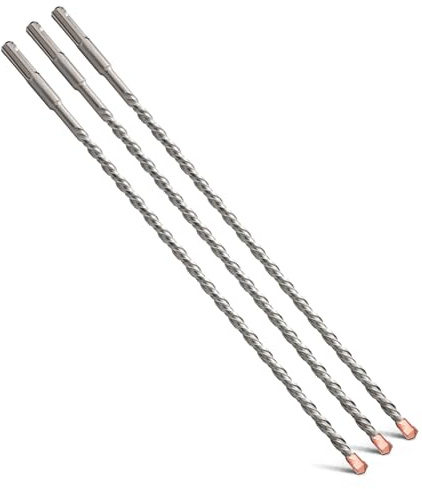 MOXPIFY Punta per trapano SDS Plus a doppia elica, trapano a percussione per calcestruzzo, pietra, pietra naturale, 6 x 350 mm, 3 pezzi