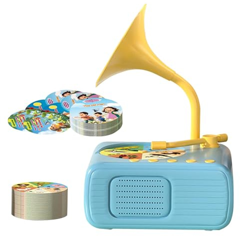 Toy Musical Toddle'r Gramophone - Jouets pour raconter des Histoires pour | Tourne-Disque phonographe pour Tout-Petits, Jouet Lecteur de Musique et Histoires pour , Accessoires