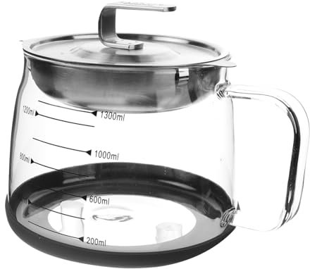 PRETYZOOM Separador De Grasa Para Cocinar, Contenedor De Aceite Usado, Contenedor De Grasa De Cocina, Separador De Aceite De Alimentos, Colador De Aceite De Vidrio Y Olla De Almacenamiento