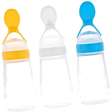 MOLUCKFU 3 Stück Ergänzende Babyflasche Babyflasche Quetsch Futterspender Quetsch Futterspender Futterbehälter Reis Müsli Flaschen Flaschen