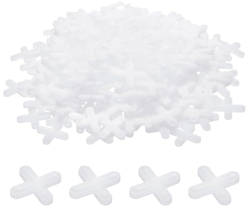 sourcing map 100pcs Tile Spacers 5mm Hard Plastic Cross Tiles Leveler Spacer Installation Ceramic Spacing Clips for Wall Floor