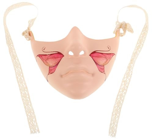 BESTYASH Einzigartige Halbgesichtsmaske Aus Kunststoff Partymaske Für Erwachsene Für Halloweenkostüme Und Events