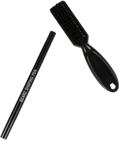 WRITWAA Bartstiftfüller Mit Schnurrbartpinsel Für Männer Bartfüllstift Bartpflegewerkzeug Bart Bleistift Füller Bart Auffüllen Pinselset Bartpflege Werkzeuge