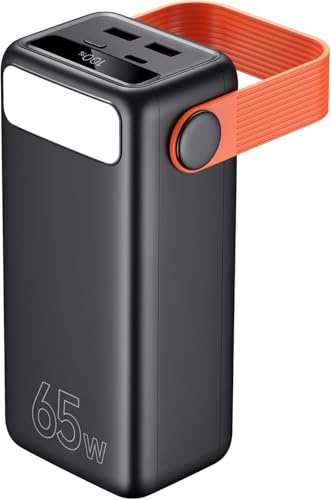 Power Bank 60000mAh 65W Große Kapazität, USB C Schnell Aufladende Powerbank 3 Ausgänge , Externe Handyakkus für Camping, Outdoor, kompatibel mit Laptop, Smartphone, Tablet
