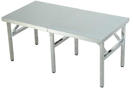 HARELA Edelstahltisch Arbeitstisch Küchentisch Klapptisch, 280 kg Tragkraft, Küchentisch Gastro Grilltisch Outdoor Küchenmöbel(120 * 40 * 55cm/47.2 * 15.7 * 21.7in)