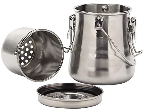 Painting Brush Washer, Brush Washing Bucket Painting Supply Stainless Steel Paintbrush Washer with Filter and Oil Can for Art Painter