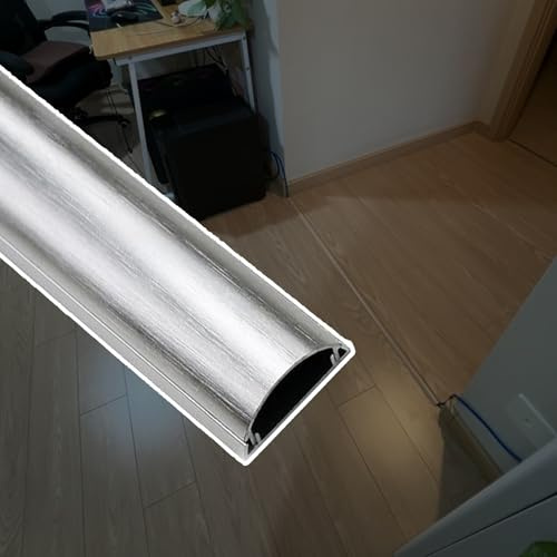 goulotte Electrique Cache-câbles Au Sol, Largeurs 22, 30, 50 Et 70 Mm, Adhésif, pour Salon, Chambre Ou Atelier, Goulotte en Alliage(A- 1 PC,L x Outer Width 50cm x 70mm)
