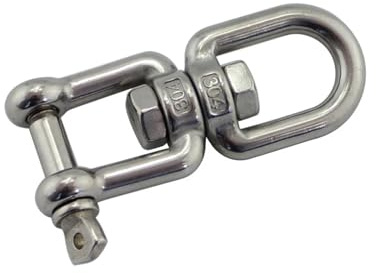 QuxetlRyz Doppelseitiger Wirbel 10 Stück Edelstahl-Karabinerhaken Mit Öse Und Maulwirbel(M8)