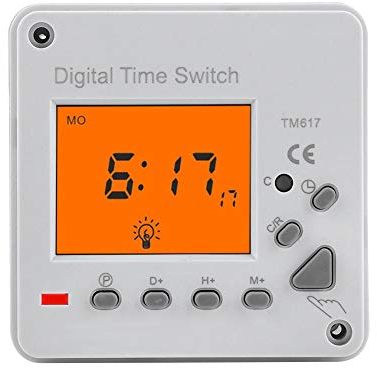 Digital programmierbare Zeitschaltuhren Anti-Interferenz-elektrischer intelligenter Steuerschalter mit Hintergrundbeleuchtung MEHRWEG VERPACKUNG socialme-eu(110 V)