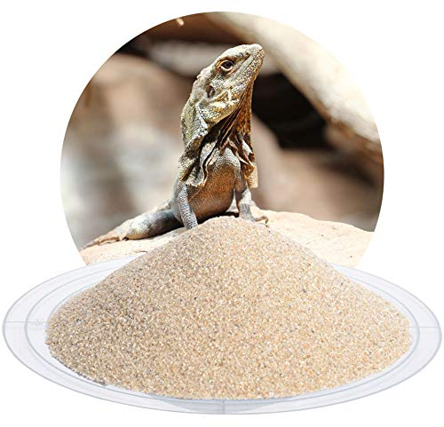 Schicker Mineral Terrariensand beige 25 kg, hochrein, kantengerundet, gewaschen und hocherhitzt, frei von organischen Stoffen, keimfrei, sofort einsetzbar, Terrariumkies (0,4-0,8 mm)