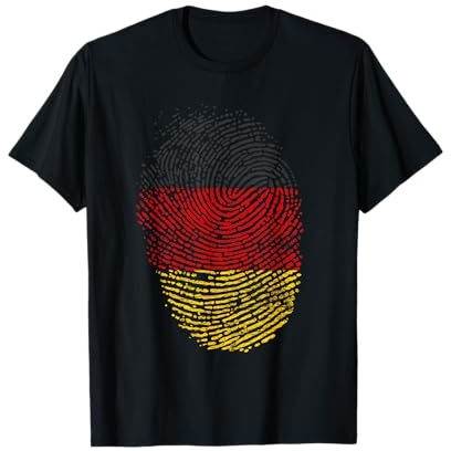 Deutschland Flagge Geschenk Fingerabdruck T-Shirt