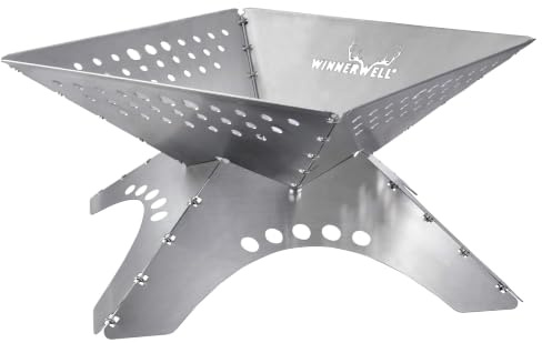 Winnerwell Flatfold Feuerstelle - XL | Portable Edelstahl Feuer Pan