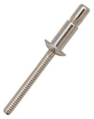 RS PRO Blind Niet, Ø 6.4mm x 20.5mm, Grau, Edelstahl, 6.6 → 6.9mm aus Edelstahl, min. 2mm, max. 15.9mm, Packung a 50 Stück