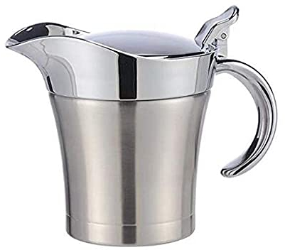 ZONADAH Cuerpo de acero inoxidable de 500 ml – Jarra de doble aislamiento ideal para salsa, natillas y crema
