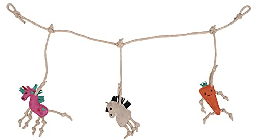 ARBO-INOX Pferdespielzeug aus Wildleder – Beschäftigung für Pferde und Hunde – Verschiedene Varianten (Karotte, Einhorn, Pferd)