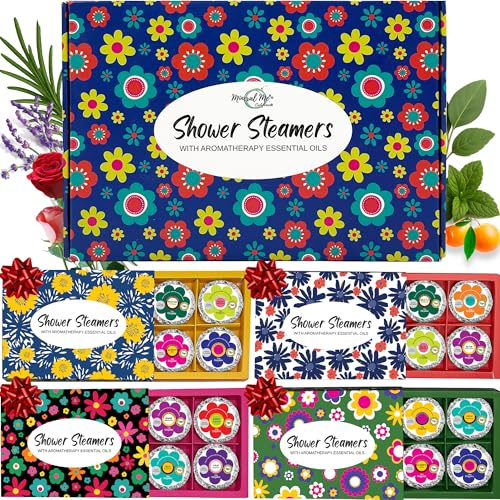 Mineral Me California Shower Steamer for Women, 24 Pieces, Shower Pumps, Aromatherapy Gift Set with Organic Essential Oils, Melting Shower, Shower Pump, Gifts by Autocui