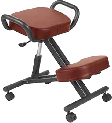 WAEYZ Ergonomisches Sitzen, Kniestuhl, Winkelverstellbarer Hocker, für Heim und Büro, Verbessert Ihre Haltung, Dicke Bequeme Kissen, Feststellbare Räder (Color : red)