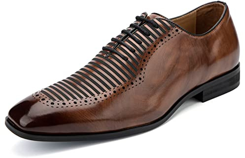 MEIJIANA Men Oxford Business Leather Shoes Men's Lace-ups Formal Dress Shoes Oxfords