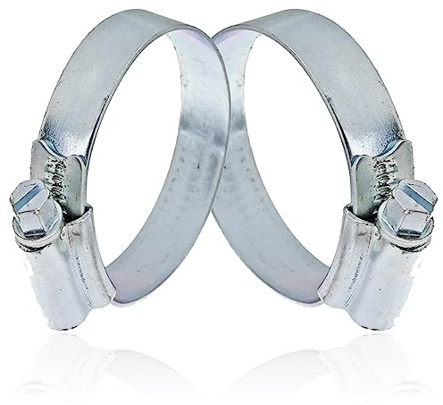 SPARES2GO Clamp Clips for Corrugated Flexible Hose Tube Pipe (for 25mm Diameter, Pack of 2)