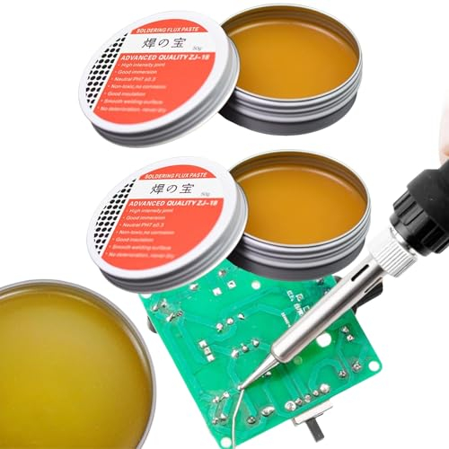 Lötpaste,2 Stück Lötflussmittel-Zinnpaste,Lötdocht,Lötfett,Flussmittel Löten,Solder Paste,Lötflussmittel,Soldering Flux,Lötfett Flussmittel,für Gold,Kupfer,Eisen,Zinn,Instrumente