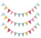 Guirnalda de banderines para exteriores, paquete de 3 unidades, guirnalda de banderines de tela, decoración para habitación infantil, fiesta, cumpleaños, interior y exterior