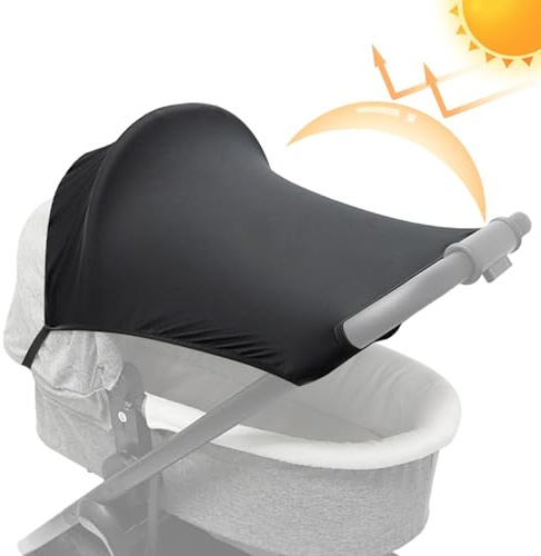 Pare-poussette Protection UV réglable en maille respirante