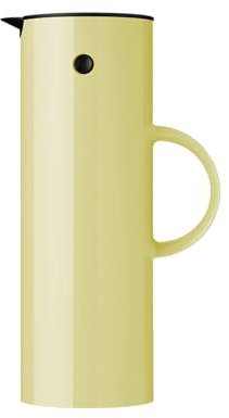 Stelton Laevis EM77 Double-Walled Insulated Jug for Hot/Cold Drinks Tea & Coffee Pot with Glass Insert, Magnetic Closure, Screw Lid, Vintage Design, 1 Litre