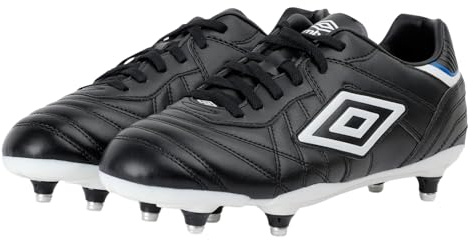 Umbro Speciali Eternal Club Herren-Fußballschuhe, Schwarz, Weiß, Königsblau, 44.5 EU