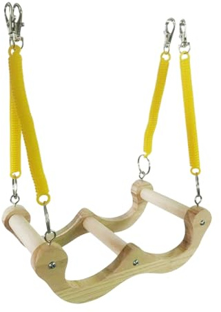 Columpios para Aves Pequeñas,de Madera para Masticar y Pararse | Estación de Ejercicio, Juguete de Afilado con Muelle para Canarios, Cacatúas y Aves Exteriores