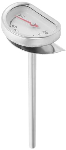 FIXOSHEE Termometro Per Cucina in Acciaio Inossidabile Termometro Sonda Per Friggere in Olio Di Cottura Con Supporto